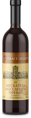 Вино "Мускатель Массандра черный" крас згу 0,75л 16% (Массандра)
